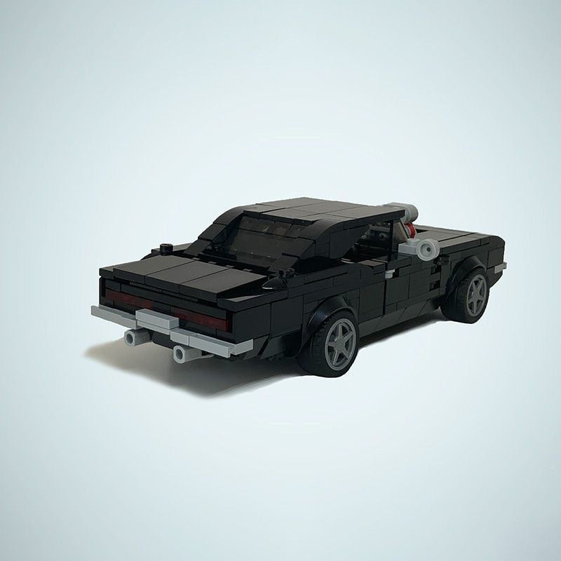 1969 Hellfire Muscle Car Building Kit | 8 Wide Classic Flame LEGO-Compatible MOC - 2