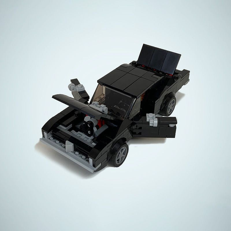 1969 Hellfire Muscle Car Building Kit | 8 Wide Classic Flame LEGO-Compatible MOC - 4