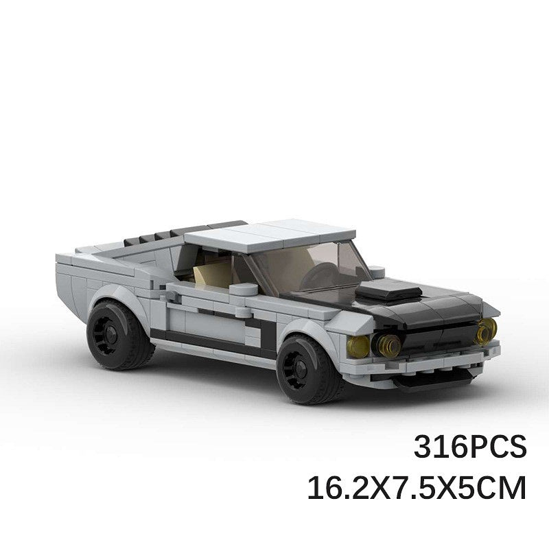 1969 Retro 302 Fastback Muscle Car Building Kit |  1:24 LEGO-Compatible MOC - 4