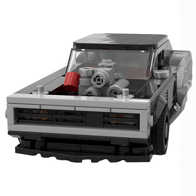 1970 Black Turbo Muscle Car MOC Building Kit - 3
