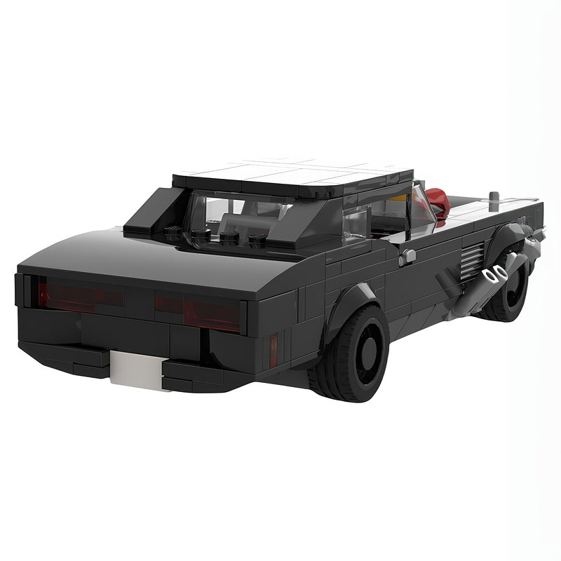 1970 Black Turbo Muscle Car MOC Building Kit - 4