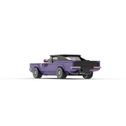 1970 Vintage Purple Muscle Car Building Kit | 8-Stud LEGO-Compatible MOC - 5