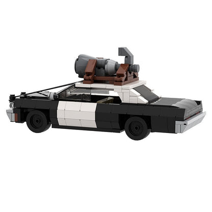 1970s Blues Police Pursuit Sedan MOC Building Kit | Classic Vehicle Model - 2
