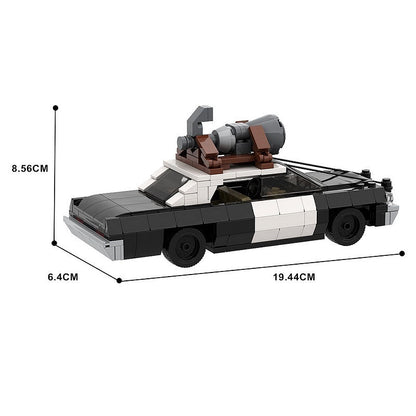 1970s Blues Police Pursuit Sedan MOC Building Kit | Classic Vehicle Model - 4