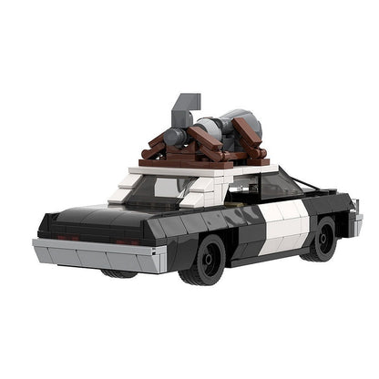 1970s Blues Police Pursuit Sedan MOC Building Kit | Classic Vehicle Model - 5