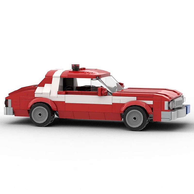 1970s Detective Red Muscle Car MOC Building Kit | Vehicle Model - 2