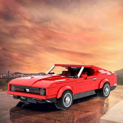 1970s Muscle Fastback Chase Car Building Kit | Compatible MOC - 1