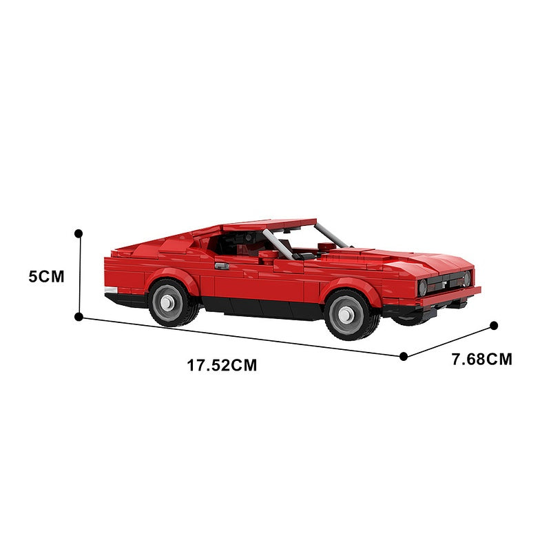1970s Muscle Fastback Chase Car Building Kit | Compatible MOC - 4