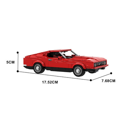 1970s Muscle Fastback Chase Car Building Kit | LEGO-Compatible MOC - 4