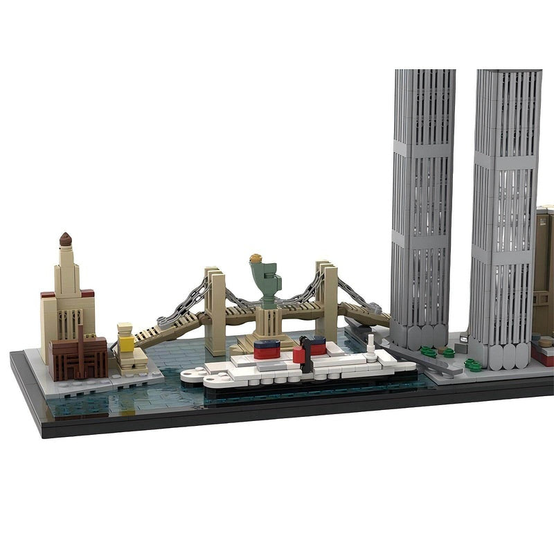1970s New York Skyline MOC Retro City Skyscraper & Harbor Building Kit - 4