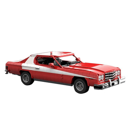1970s Retro Detective Muscle Car MOC Building Kit | Vintage Vehicle Model - 1