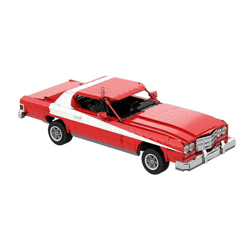 1970s Retro Detective Muscle Car MOC Building Kit | Vintage Vehicle Model - 2
