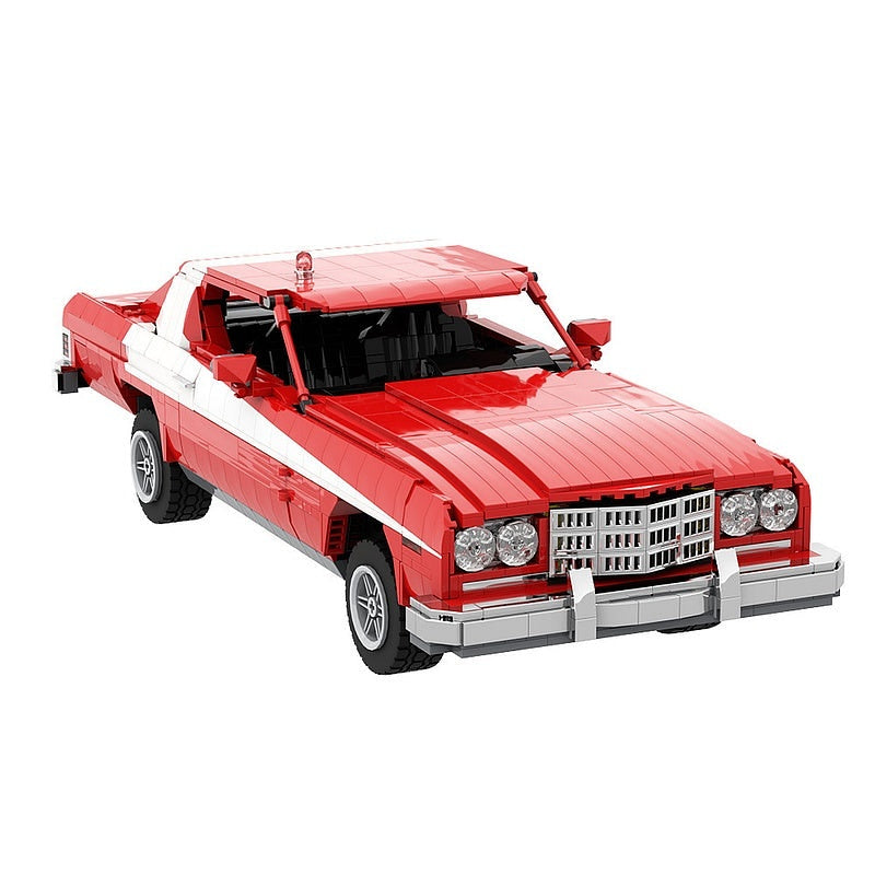 1970s Retro Detective Muscle Car MOC Building Kit | Vintage Vehicle Model - 4