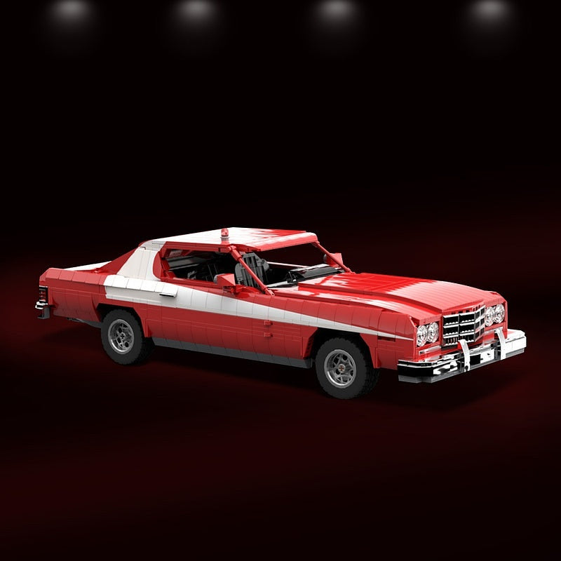 1970s Retro Detective Muscle Car MOC Building Kit | Vintage Vehicle Model - 5