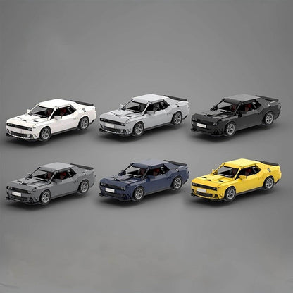 1970s Supercharged V8 Coupe Muscle Car Building Kit | 14-Stud Wide LEGO-Compatible MOC - 1