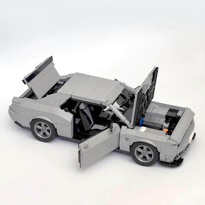 1970s Supercharged V8 Coupe Muscle Car Building Kit | 14-Stud Wide LEGO-Compatible MOC - 12