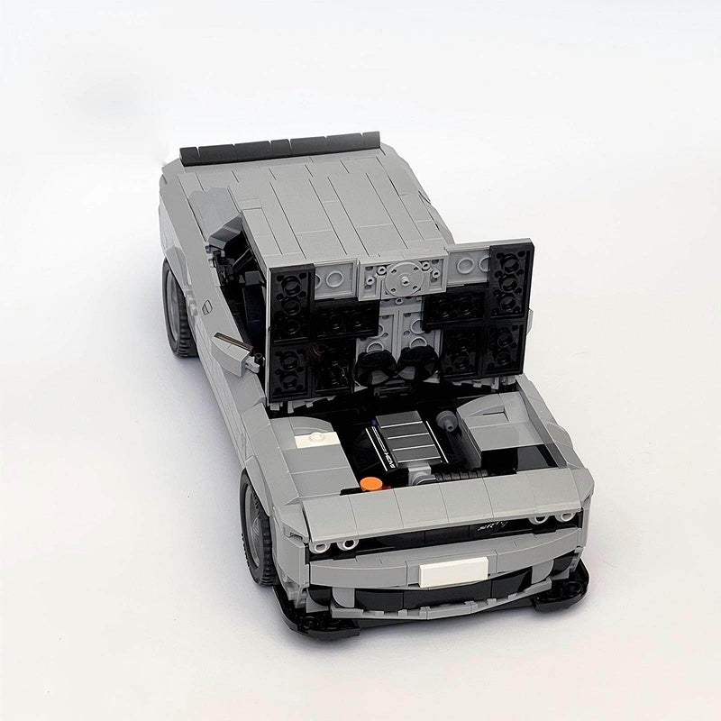1970s Supercharged V8 Coupe Muscle Car Building Kit | 14-Stud Wide LEGO-Compatible MOC - 13