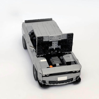 1970s Supercharged V8 Coupe Muscle Car Building Kit | 14-Stud Wide LEGO-Compatible MOC - 13
