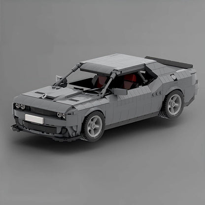 1970s Supercharged V8 Coupe Muscle Car Building Kit | 14-Stud Wide LEGO-Compatible MOC - 2