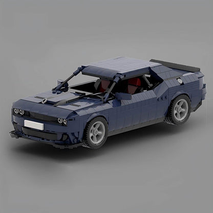 1970s Supercharged V8 Coupe Muscle Car Building Kit | 14-Stud Wide LEGO-Compatible MOC - 3