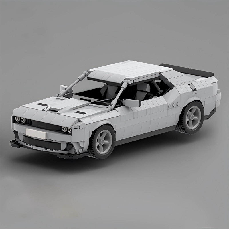 1970s Supercharged V8 Coupe Muscle Car Building Kit | 14-Stud Wide LEGO-Compatible MOC - 4