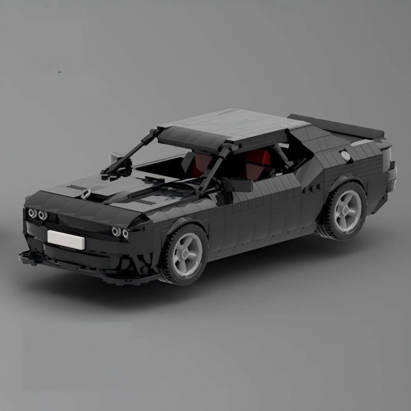1970s Supercharged V8 Coupe Muscle Car Building Kit | 14-Stud Wide LEGO-Compatible MOC - 7
