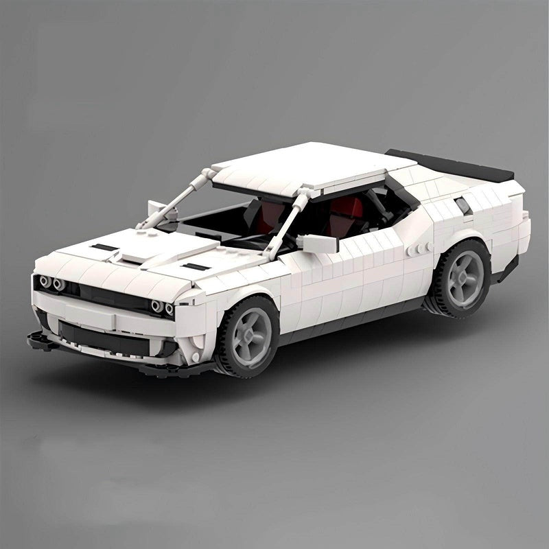 1970s Supercharged V8 Coupe Muscle Car Building Kit | 14-Stud Wide LEGO-Compatible MOC - 8