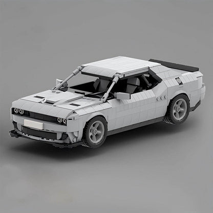 1970s Supercharged V8 Muscle Car MOC Building Kit | 14-Stud Wide - 4