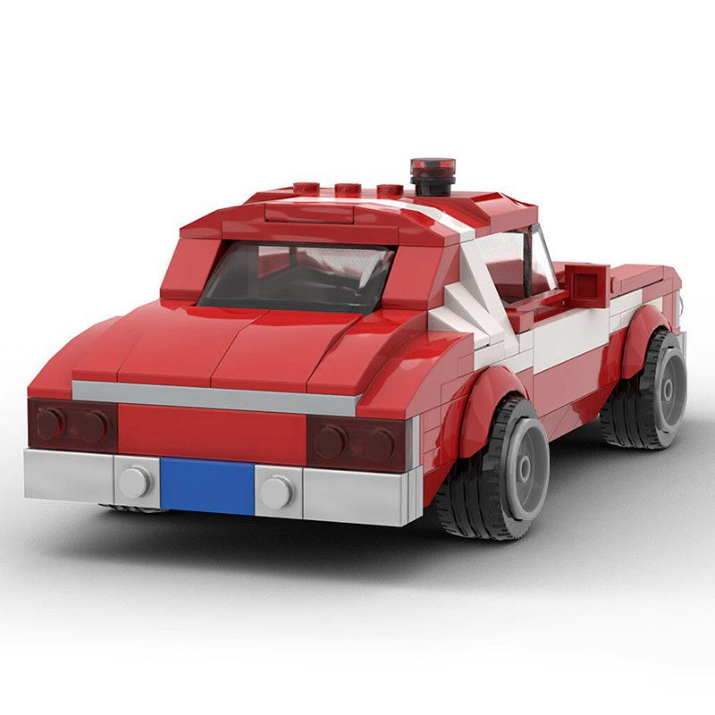 1970s TV Detective Red Muscle Car Building Kit | LEGO-Compatible MOC - 3