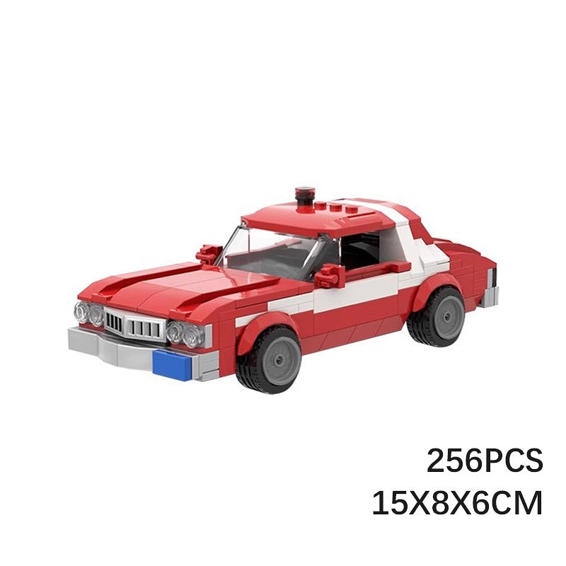1970s TV Detective Red Muscle Car Building Kit | LEGO-Compatible MOC - 5