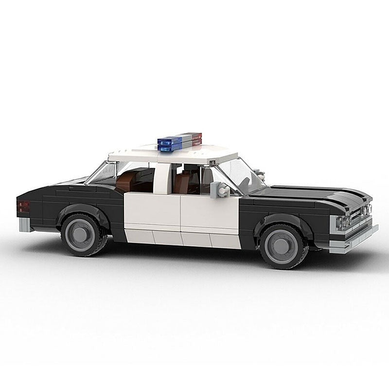 1970s Vintage California Police Sedan MOC Building Kit | Classic Car Model - 2