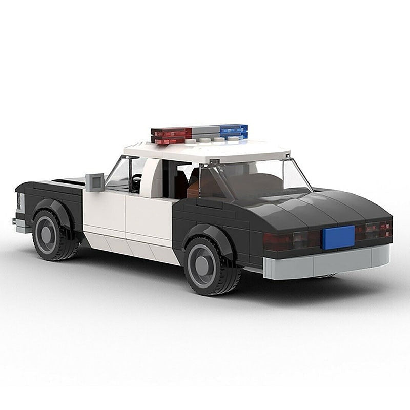 1970s Vintage California Police Sedan MOC Building Kit | Classic Car Model - 3