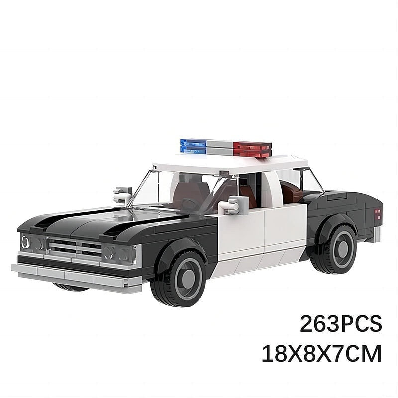 1970s Vintage California Police Sedan MOC Building Kit | Classic Car Model - 5
