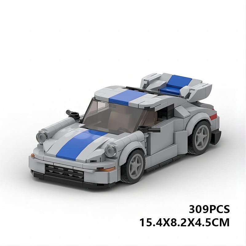1976 Retro Turbo Sports Car MOC Building Kit | Classic Vehicle Model - 6