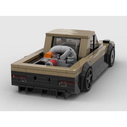 1978 Datsun Drift Truck MOC Building Kit | Classic Pickup Vehicle Model - 4