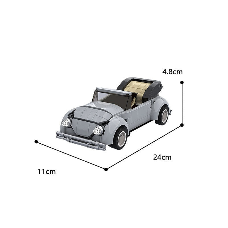 1979 Vintage Cabriolet MOC Building Kit | 8-wide Classic Open Top Sports Car - 3