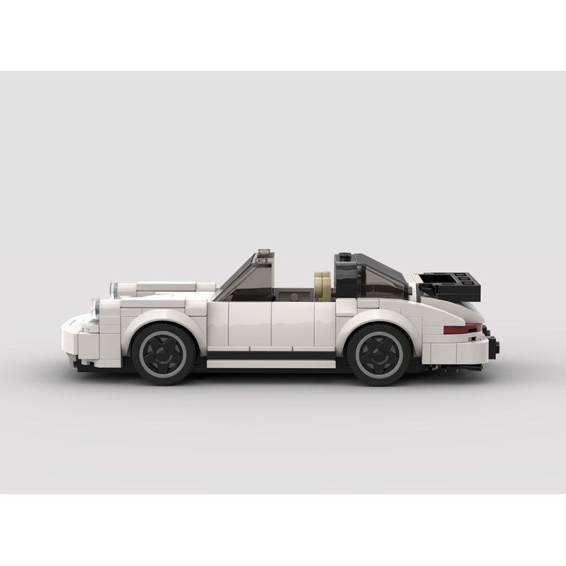 1980 White 911 Open-Roof Classic Sports Car MOC Building Kit - 3