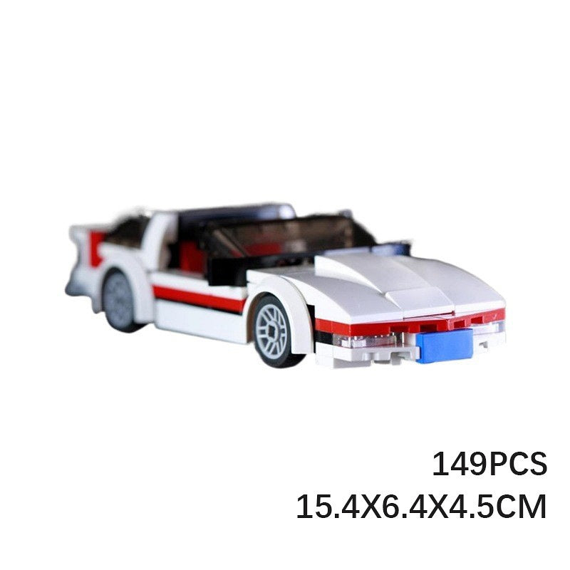1980s Classic C4-Style Sports Coupe Building Kit | 8-Wide LEGO-Compatible MOC - 3