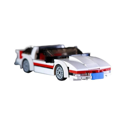 1980s Classic C4-Style Sports Coupe MOC Building Kit | 8-Wide Retro Performance Vehicle - 1