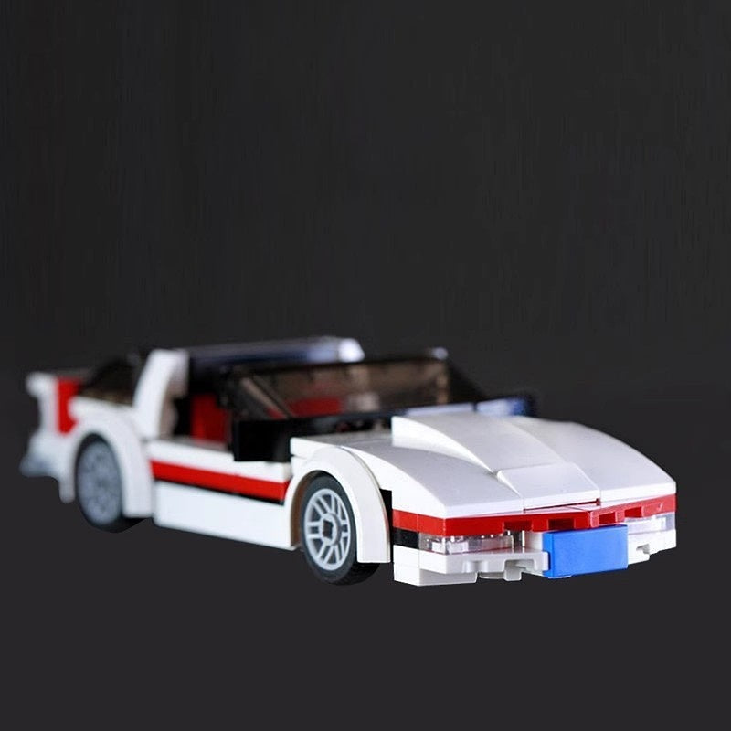 1980s Classic C4-Style Sports Coupe MOC Building Kit | 8-Wide Retro Performance Vehicle - 2