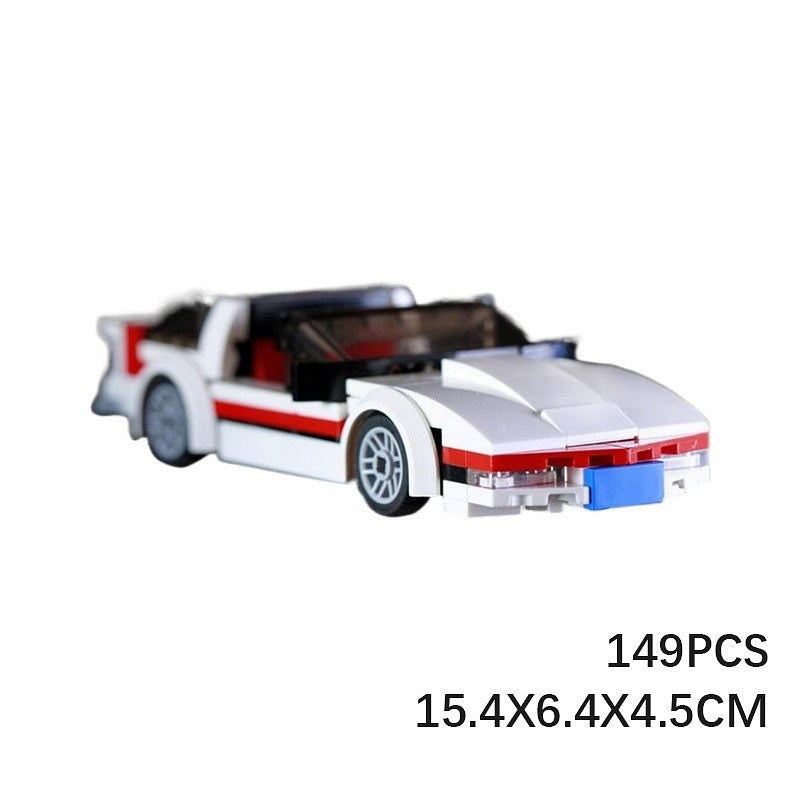 1980s Classic C4-Style Sports Coupe MOC Building Kit | 8-Wide Retro Performance Vehicle - 3