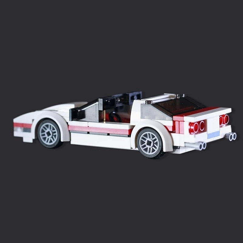 1980s Classic C4-Style Sports Coupe MOC Building Kit | 8-Wide Retro Performance Vehicle - 4