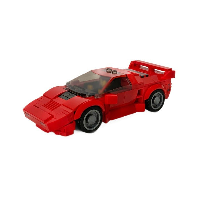 1980s Futuristic Supercar MOC Building Kit | Sci-Fi Vehicle Model - 1