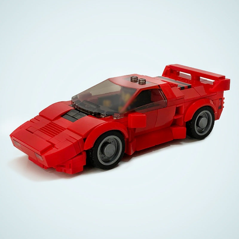1980s Futuristic Supercar MOC Building Kit | Sci-Fi Vehicle Model - 2