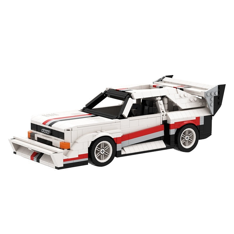 1980s Retro Rally Racecar E2 Evolution Hillclimb MOC Building Kit | Hillclimb Sports Car - 1