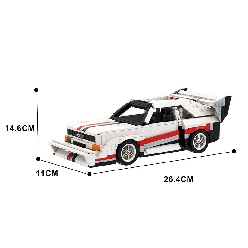 1980s Retro Rally Racecar E2 Evolution Hillclimb MOC Building Kit | Hillclimb Sports Car - 3