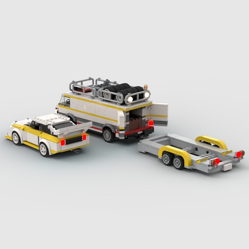 1980s Retro Rally Transporter MOC Building Kit | Racing Truck - 2