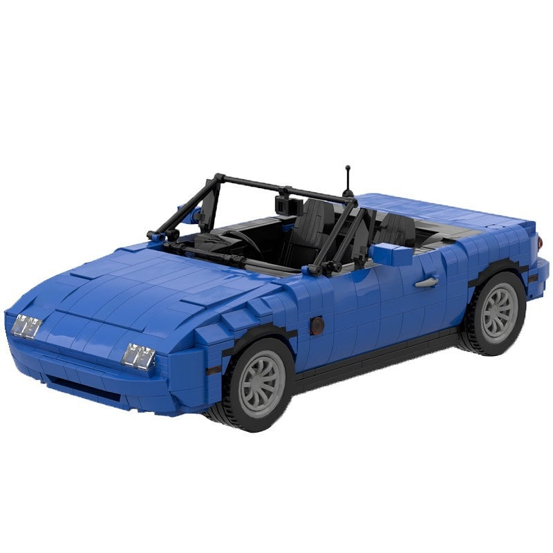 1989 Blue Japanese Roadster Building Kit | LEGO-Compatible MOC - 1
