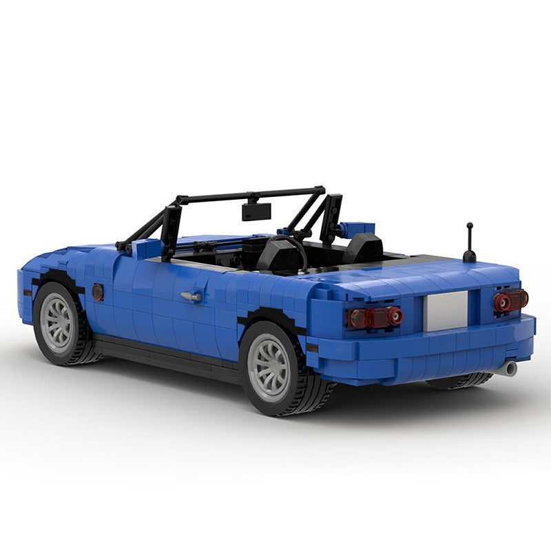 1989 Blue Japanese Roadster Building Kit | LEGO-Compatible MOC - 5