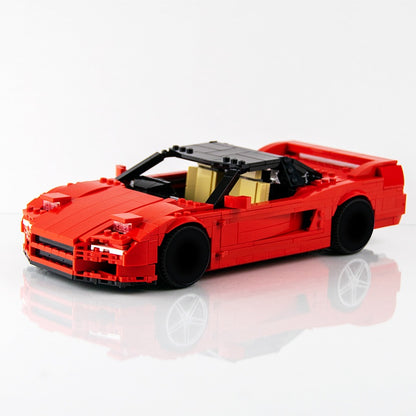 1990 Retro Japanese Red Sports Car Building Kit | LEGO-Compatible MOC - 1